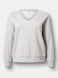 Terry V-Neck Pullover