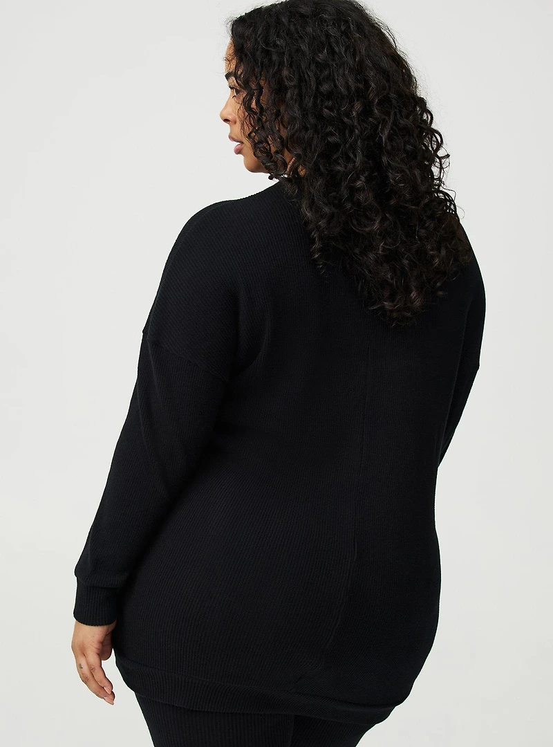 Rib Scoop V-Neck Lounge Tunic