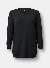 Rib Scoop V-Neck Lounge Tunic