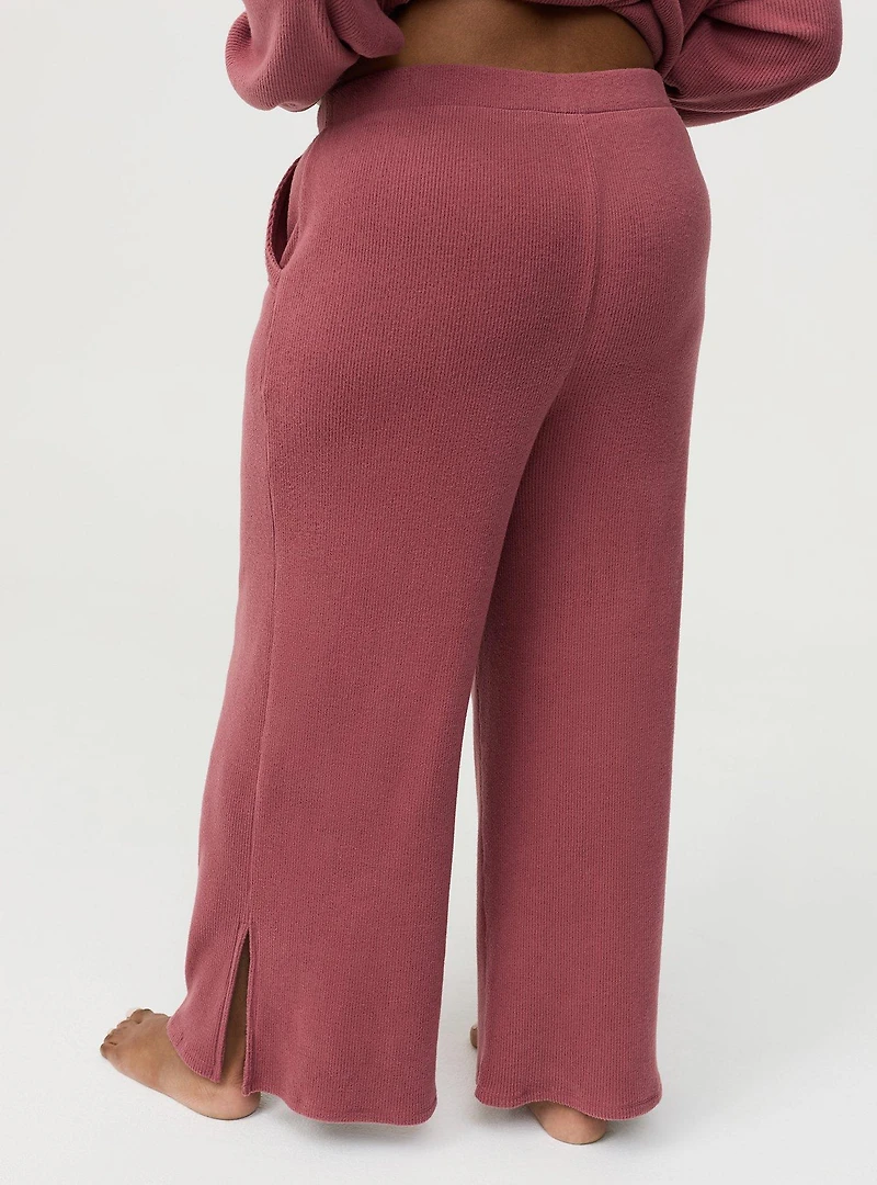 Rib Wide-Leg Lounge Pant