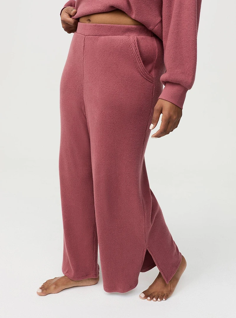 Rib Wide-Leg Lounge Pant