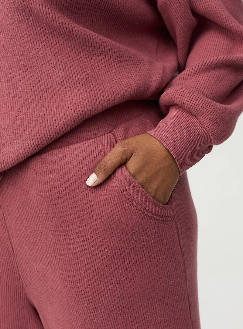 Rib Wide-Leg Lounge Pant