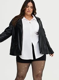 Full Length Rhinestone Fishnet Legging