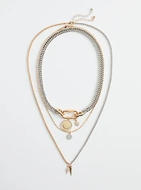 Carabiner Link Layered Necklace