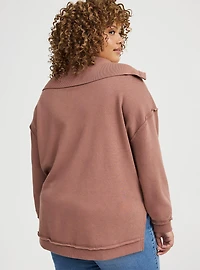 Fleece V-Neck Sweatshirt
