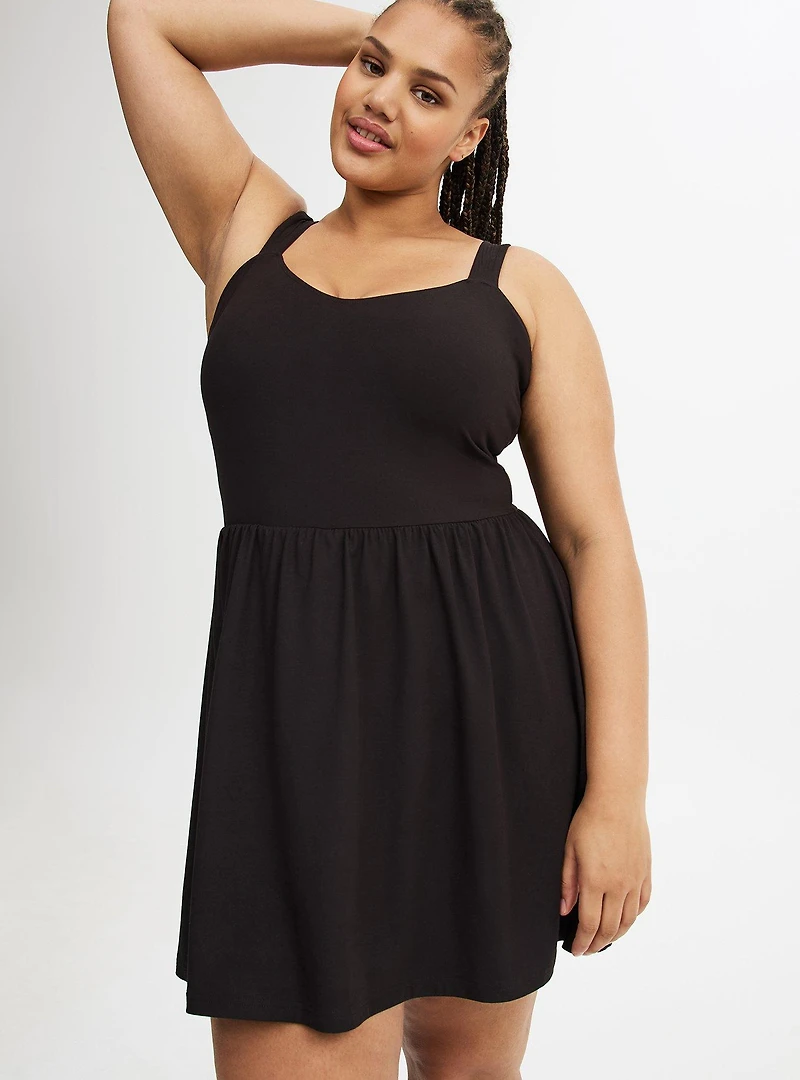 Super Soft Performance Jersey 2fer Dress with Short