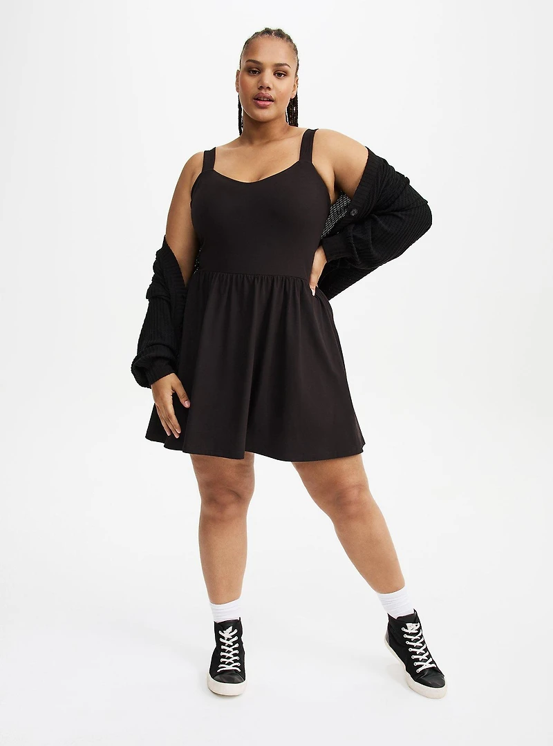 Super Soft Performance Jersey 2fer Dress with Short