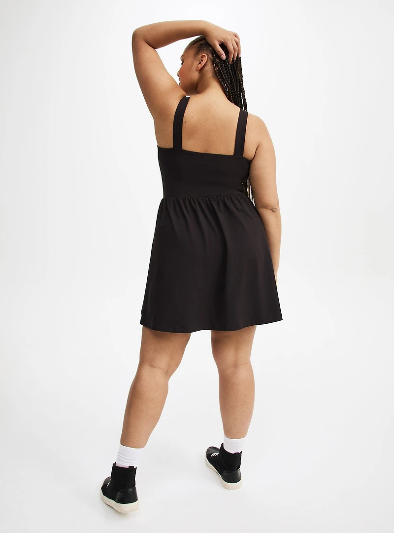 Super Soft Performance Jersey 2fer Dress with Short