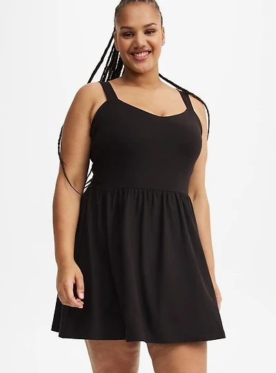 Super Soft Performance Jersey 2fer Dress with Short