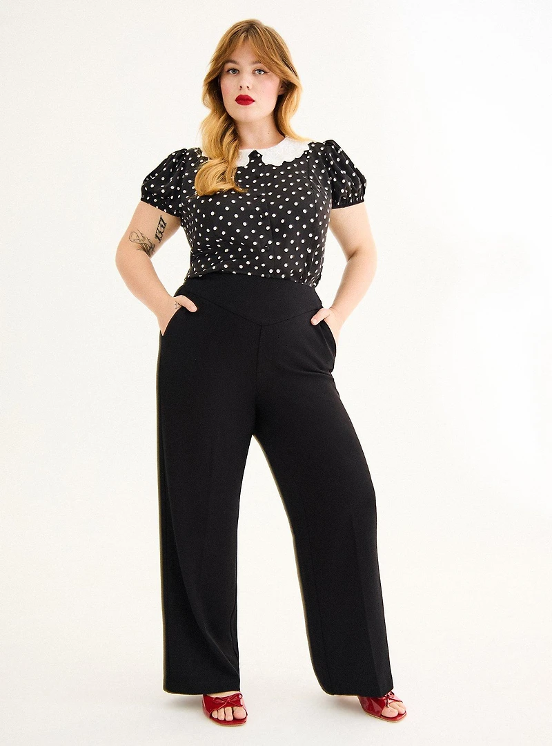 Retro Chic Wide Leg Pant