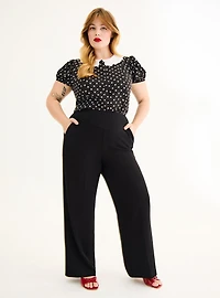 Retro Chic Wide Leg Pant