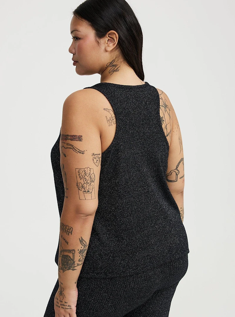 Shimmer Rib Racerback Lounge Tank