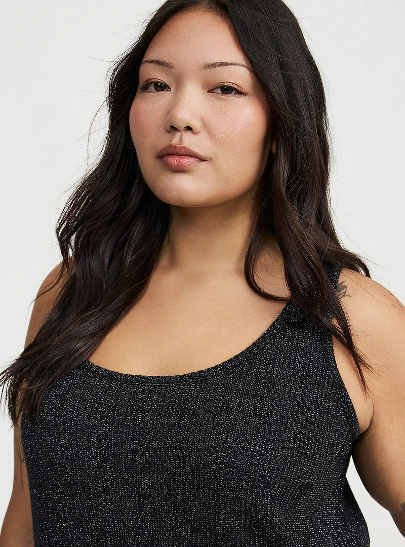 Shimmer Rib Racerback Lounge Tank