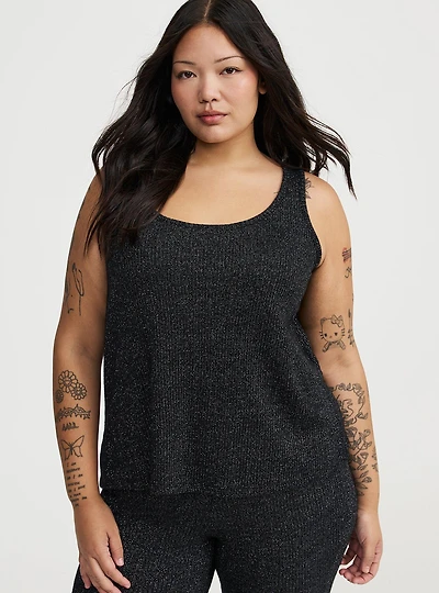 Shimmer Rib Racerback Lounge Tank