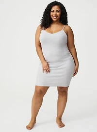 Shimmer Rib Midi Lounge Dress