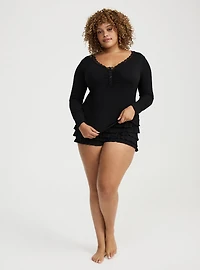 Super Soft Lace Trim Sleep Top