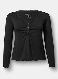 Super Soft Lace Trim Sleep Top