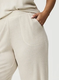 Shimmer Rib Straight Leg Sleep Pant