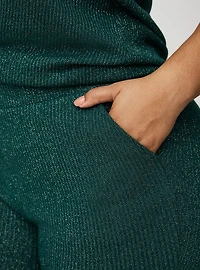 Shimmer Rib Pull On Flare Lounge Pant
