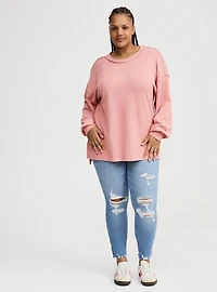 Waffle Knit Long Sleeve Tee