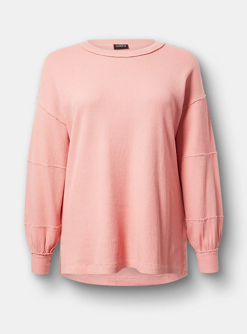 Waffle Knit Long Sleeve Tee