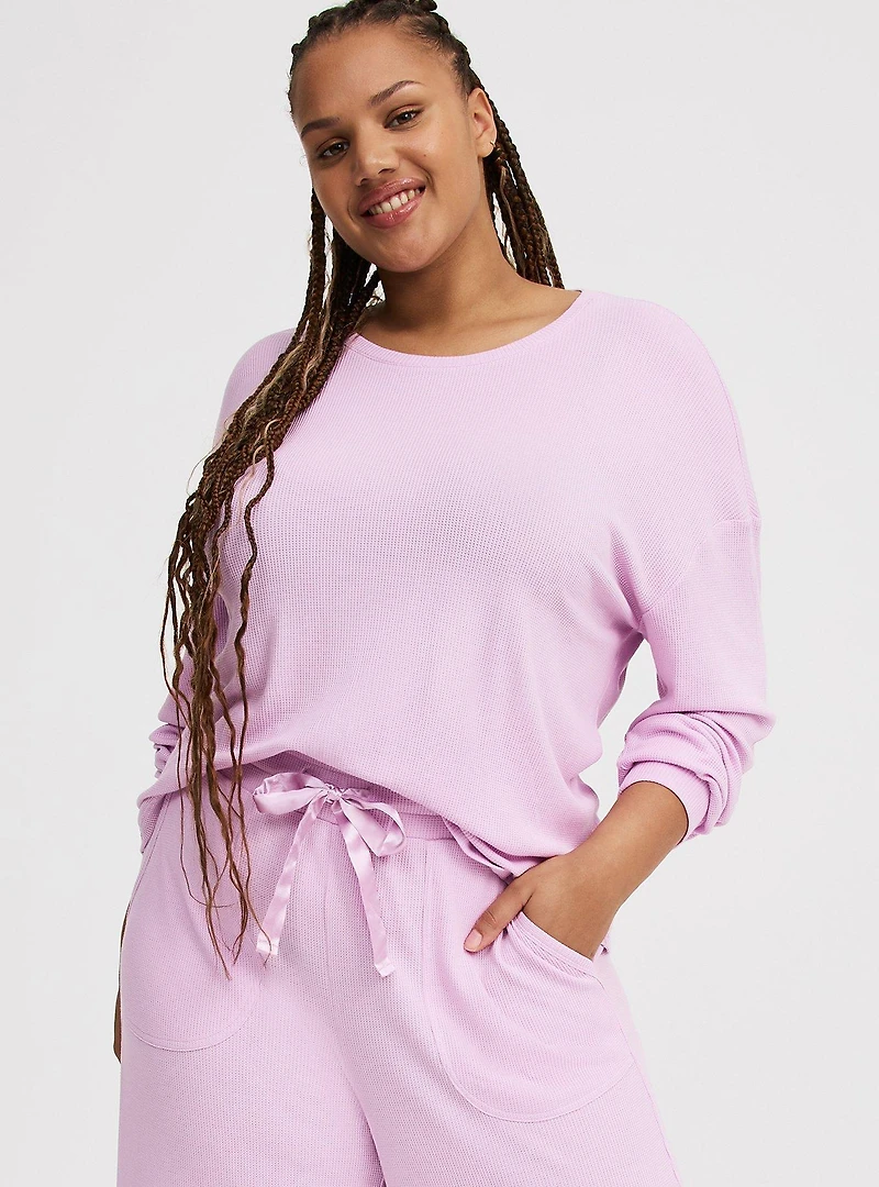 Baby Waffle Wide-Leg Lounge Pant