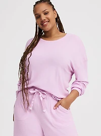Baby Waffle Wide-Leg Lounge Pant