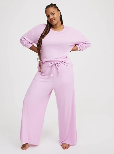Baby Waffle Wide-Leg Lounge Pant