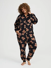 Pom Ears Fleece Lounge Onesie