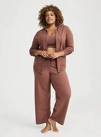 Zip Up Lounge Crop Hoodie