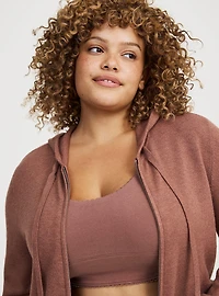 Zip Up Lounge Crop Hoodie