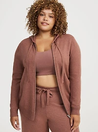 Zip Up Lounge Crop Hoodie