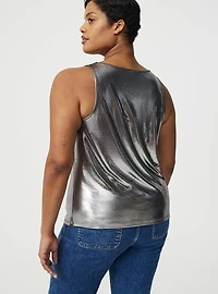 Liquid Shine Cowl Neck Tank