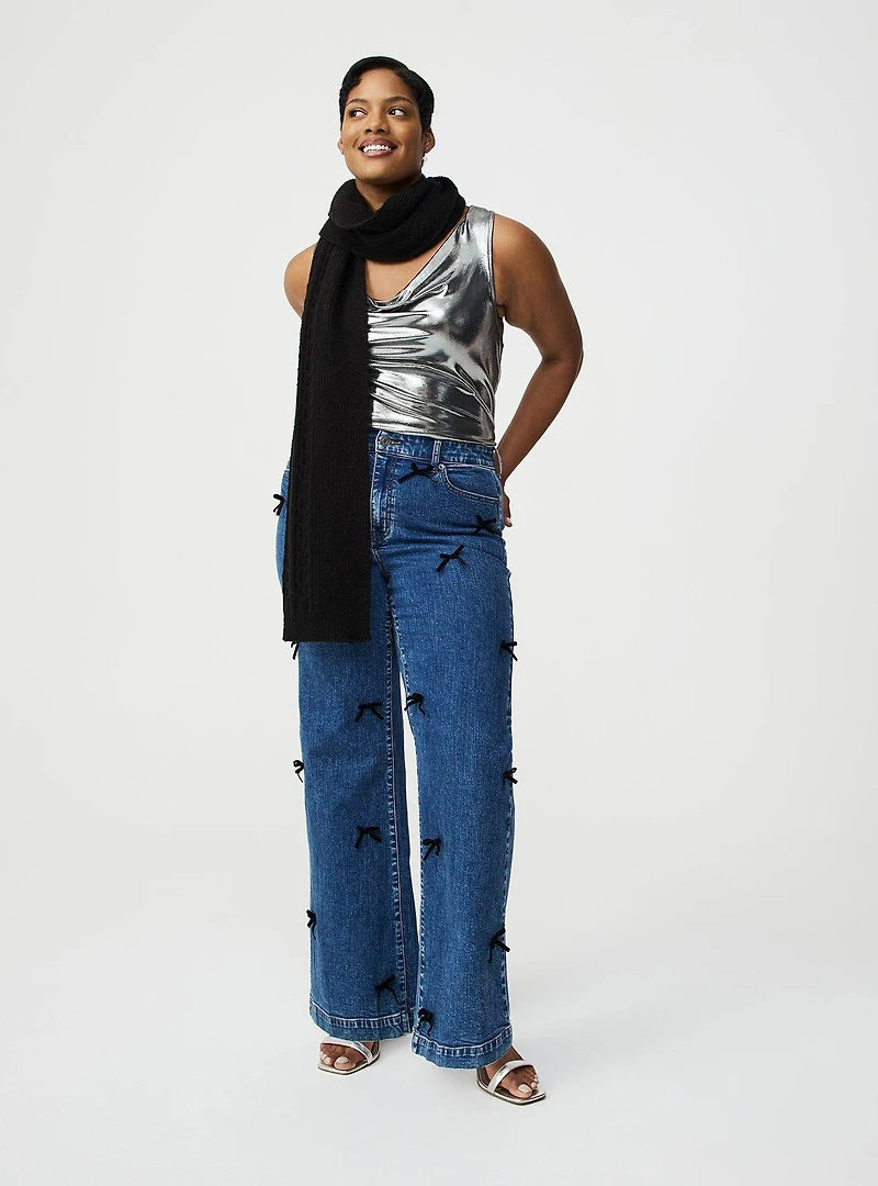 Liquid Shine Cowl Neck Tank