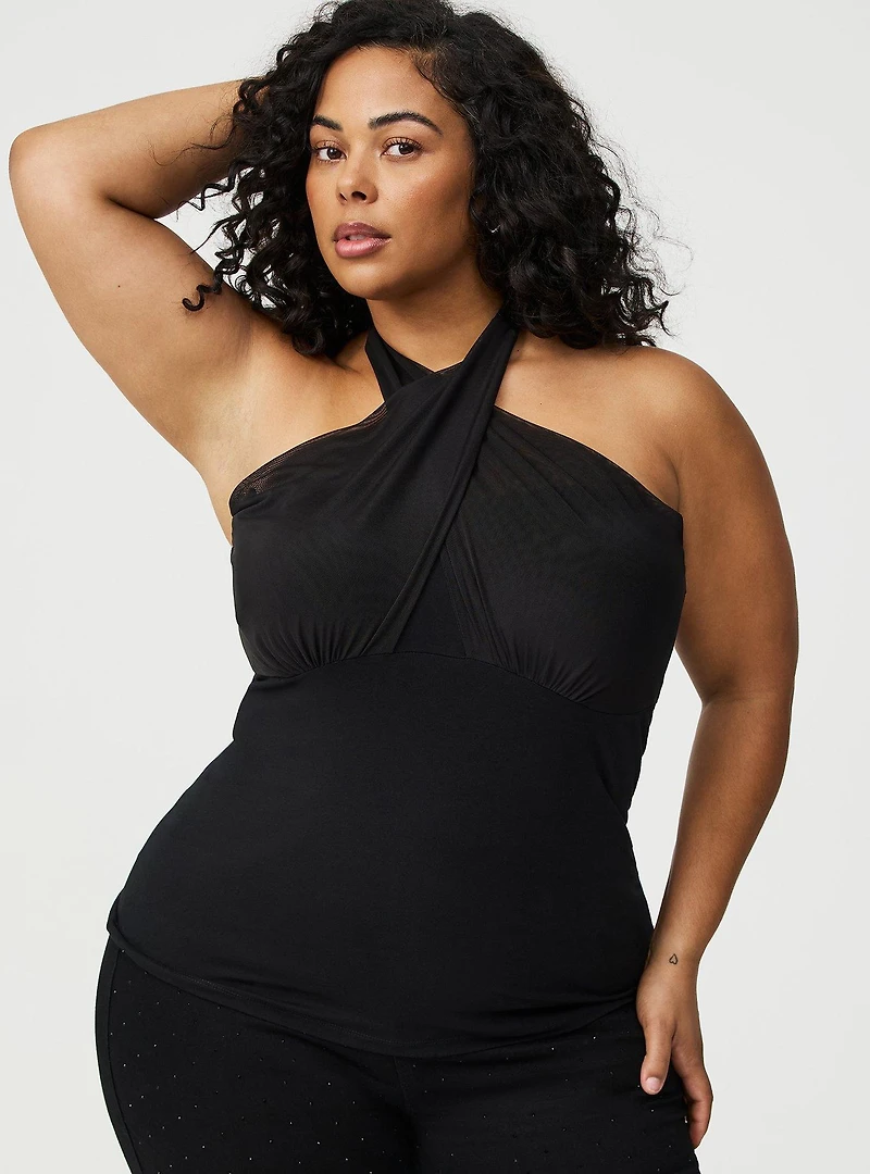 Foxy Mesh Halter Top