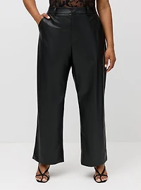 Studio High-Rise Straight Faux Leather Pant