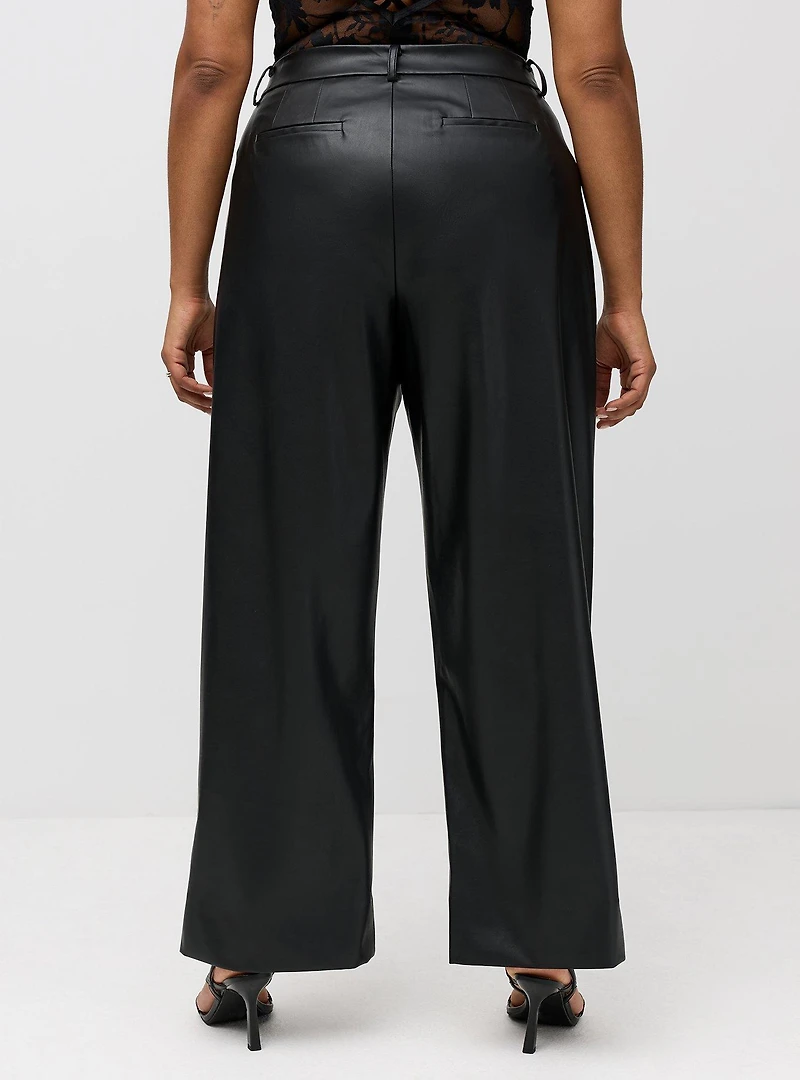 Studio High-Rise Straight Faux Leather Pant