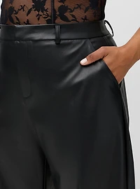 Studio High-Rise Straight Faux Leather Pant