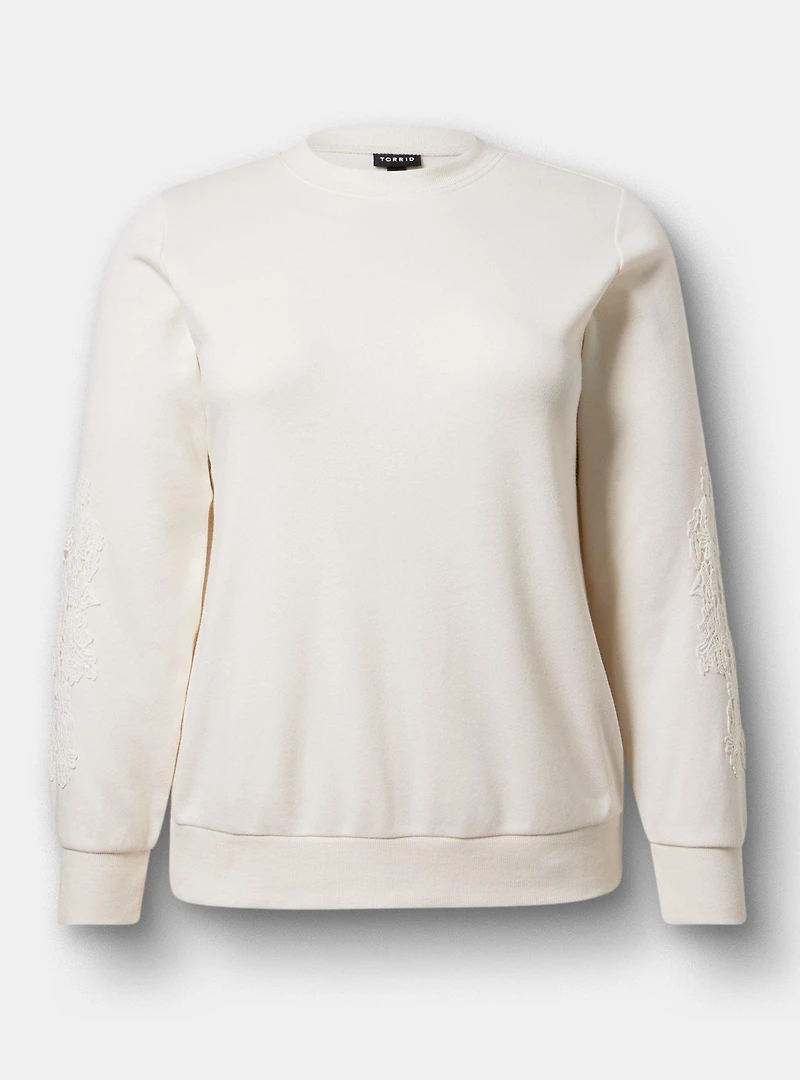 Relaxed Crochet Sweatshirt