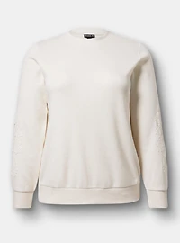 Relaxed Crochet Sweatshirt