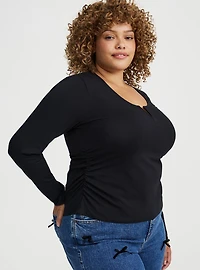 V-Wire Ruched Top