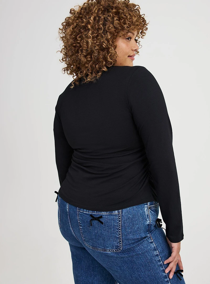 V-Wire Ruched Top