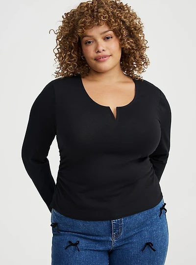 V-Wire Ruched Top
