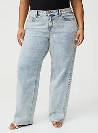 Perfect Wide Leg Glitter-Coated Jean