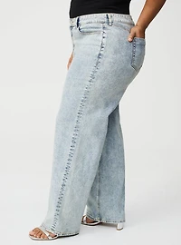 Perfect Wide Leg Glitter-Coated Jean