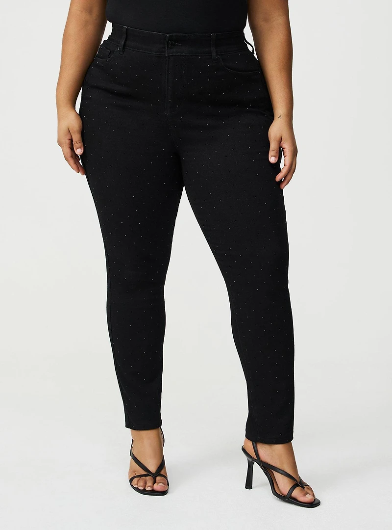 Bombshell High-Rise Rhinestone Skinny Jean