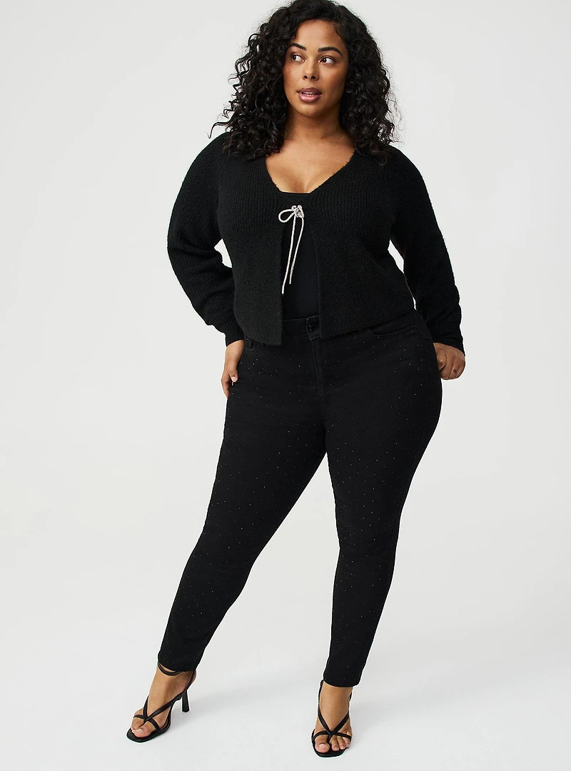 Bombshell High-Rise Rhinestone Skinny Jean
