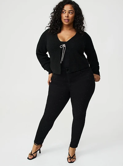 Bombshell High-Rise Rhinestone Skinny Jean