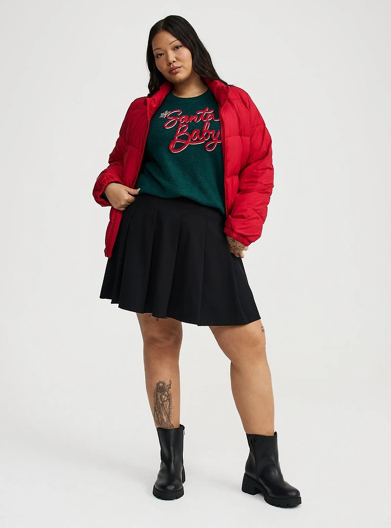 Pleated Mini Skirt
