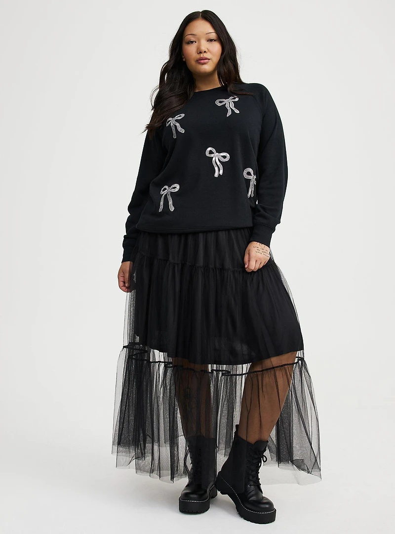 Tiered Tulle Maxi Skirt